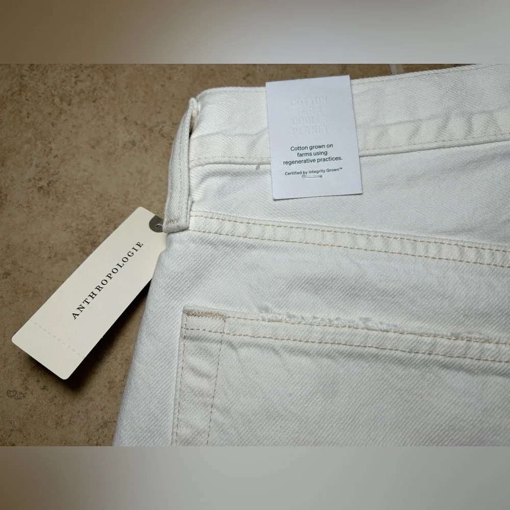NWT🌷(26) Agolde Parker Denim Long White Shorts - Size 26